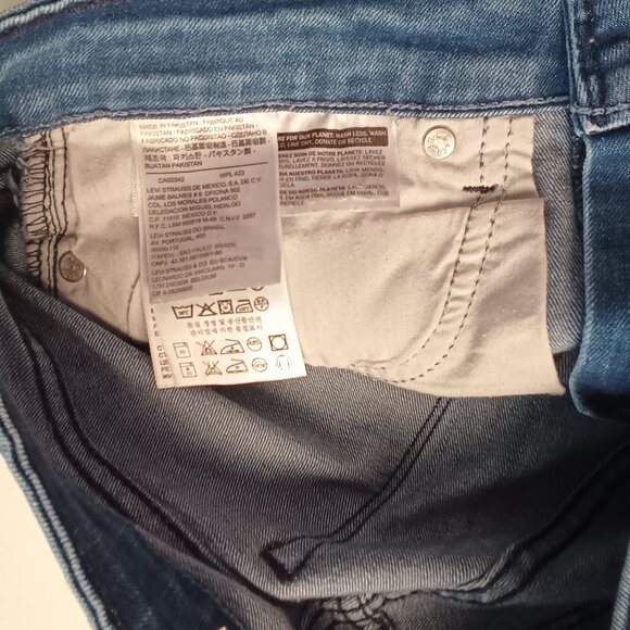 Levi's 711 Skinny Jeans Size 29/8 Low Rise Medium Wash - Picture 6 of 10